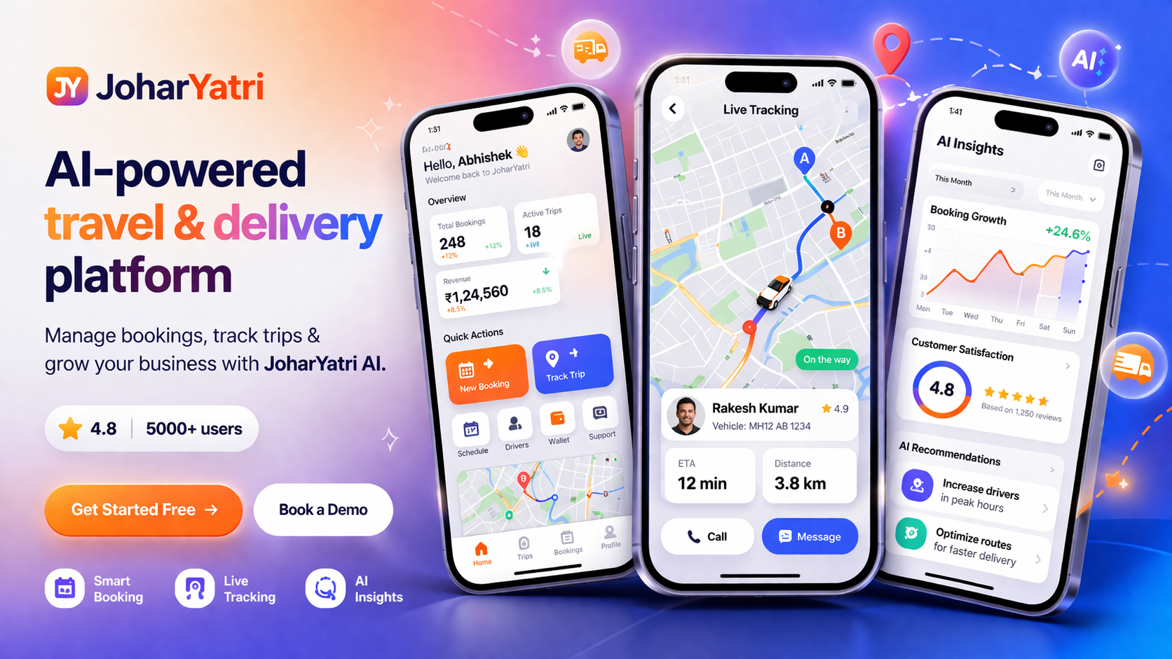 JoharYatri - AI-powered travel & delivery platform